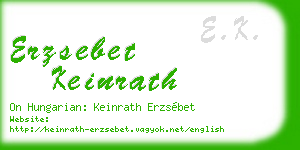erzsebet keinrath business card